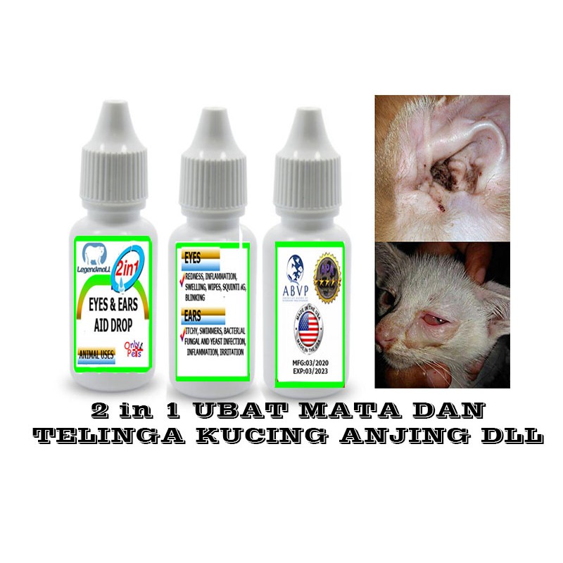 Shop Malaysia] Ubat Mata u0026 Telinga(2 in 1) Kucing u0026 Anjing / Eye 