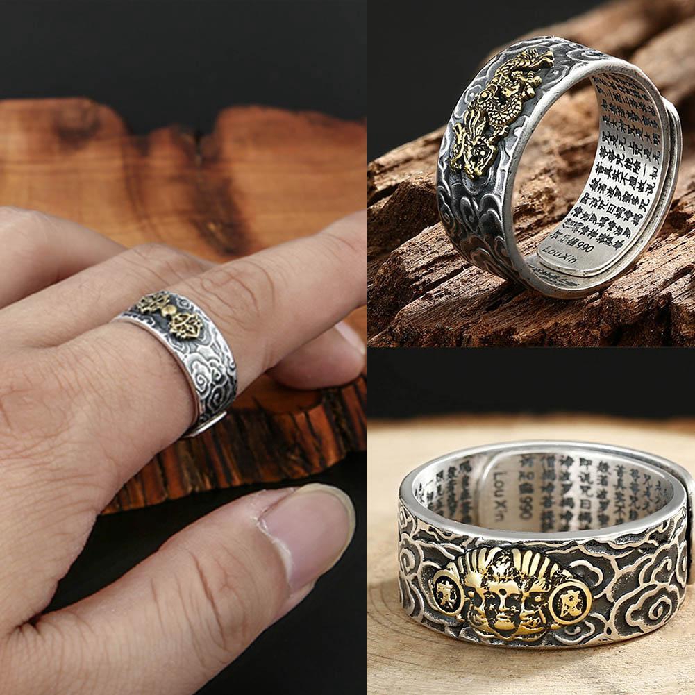 Men Pixiu  Charms Ring  Feng Shui Amulet Wealth Lucky  Men Pixiu  Charms Ring  Feng Shui Amulet Wealth Lucky