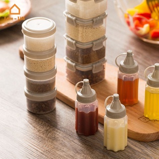 4Pcs/Set Portable Mini Spice Squeeze Bottle with Lid/ Transparent Tomato Ketchup Sauce Condiment Box/ BBQ Picnic Accessories #0