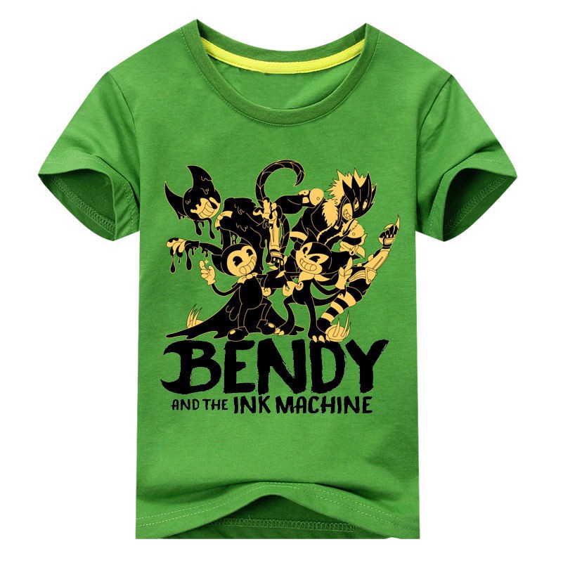 Ready Stock Kids Costume Tees Boys Girls Bendy And The Ink Machine Cosplay Keep Smile Clothes Tshirt Short Sleeve T Shirt Tee Tops Shopee Singapore - bendy and the ink machine short sleeve t shirt kids roblox keep smiling tee tops