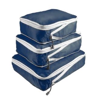 3pcs Compression Packing Cubes Travel Storage Bag Luggage Suitcase Organizer Set