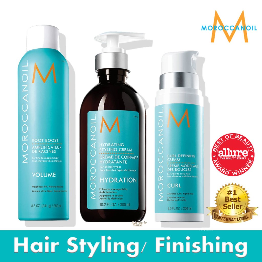 Moroccanoil Hair Styling Finishing Products Hair Spray Curl Cream Mousse Argan Oil Infused Hair Treatment Shopee Singapore