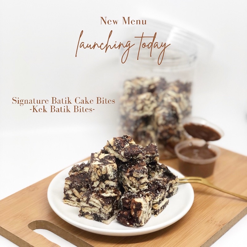 Kek Batik Bites With Premium Dipping Sauce Cadburry Biscoff Chocolate Shopee Singapore