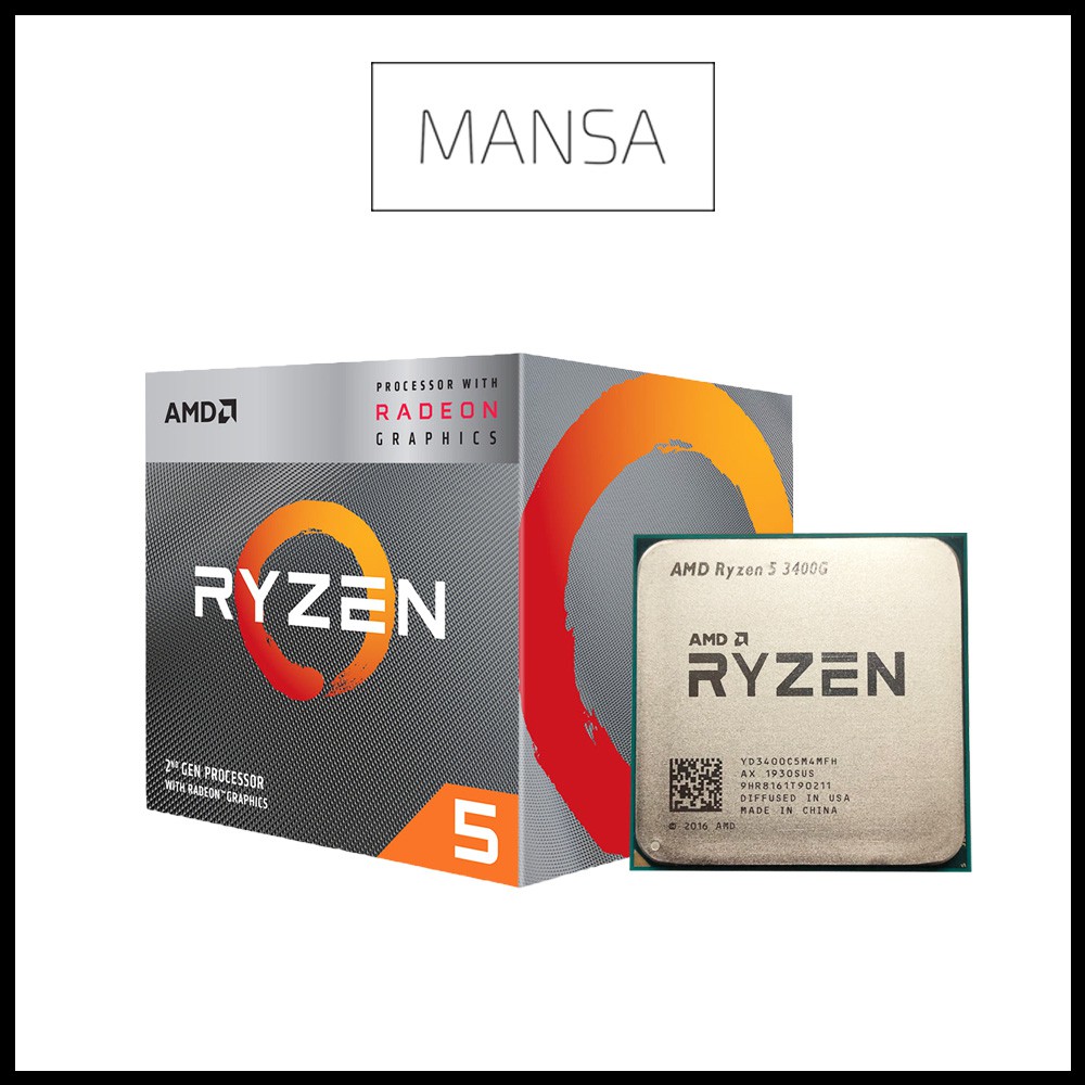 Amd Ryzen 5 3400g Processor With Radeon Rx Vega 11 Graphics Shopee 7736