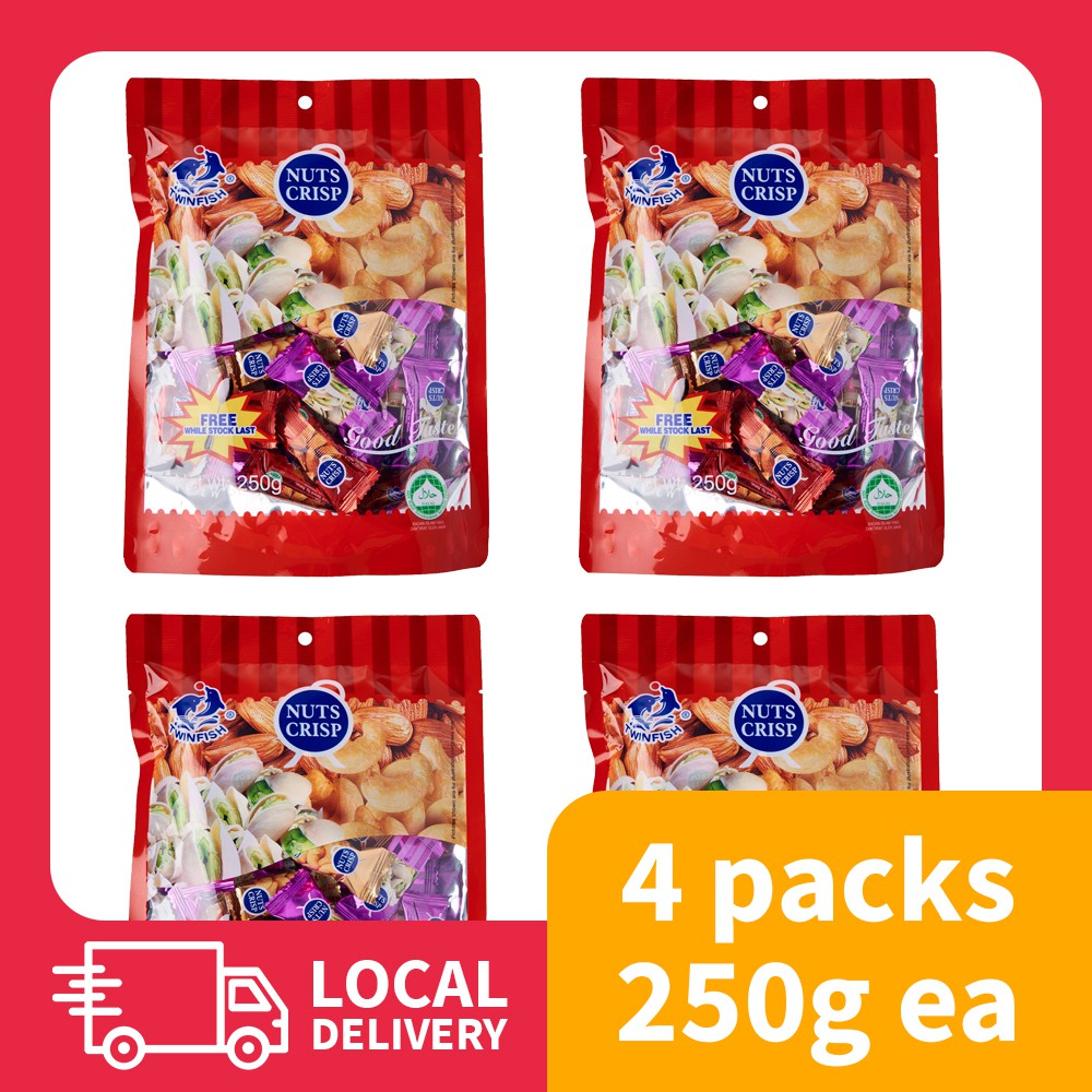 Twinfish Nuts Crisp Assorted Nuts Candy 4 x 250g Shopee Singapore