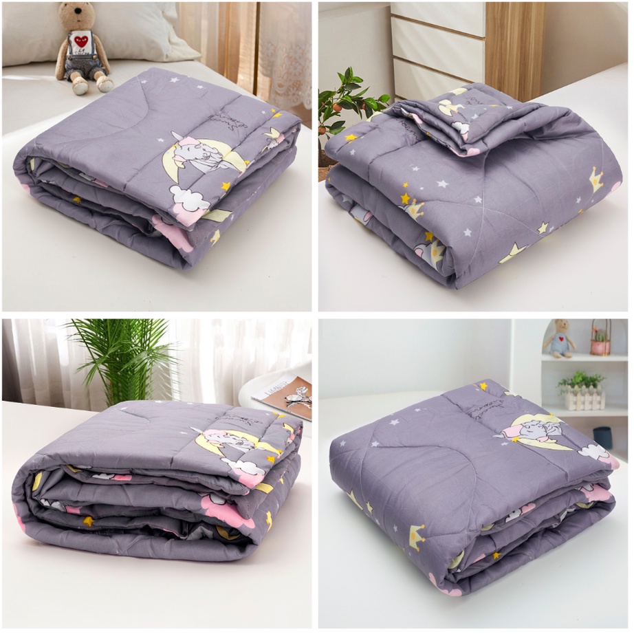 JS Sale!! POLYCOTTON COMFORTER QUEEN SIZE 180X220 CM Queen Size Comforter Cotton Fabric Filling