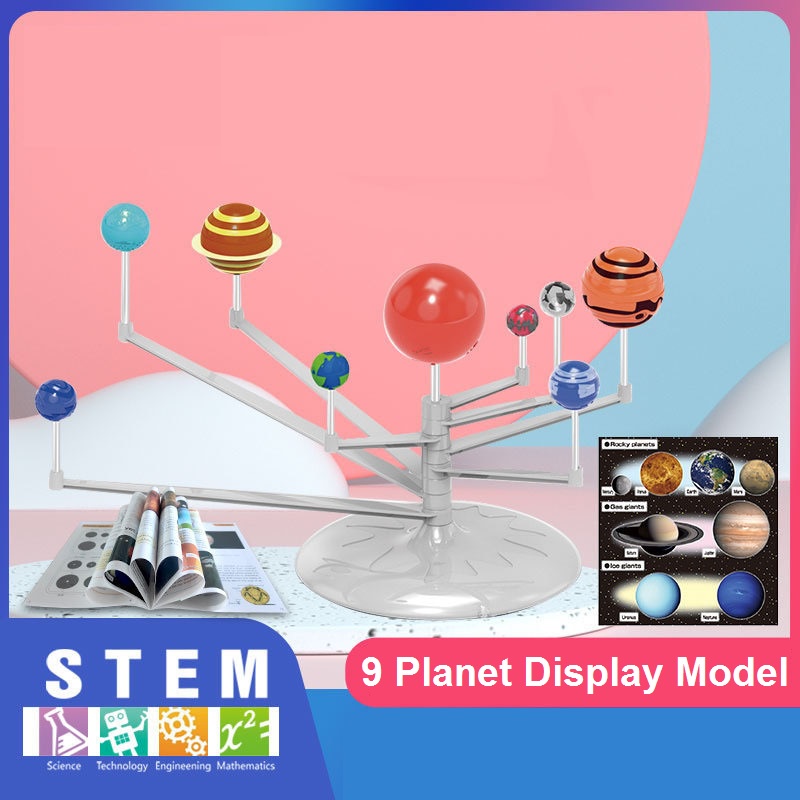[TOYOYO] STEM DIY 3D Space Planet Solar System Kit With 9 Planets Model Science Learning Toy | Painting Activity