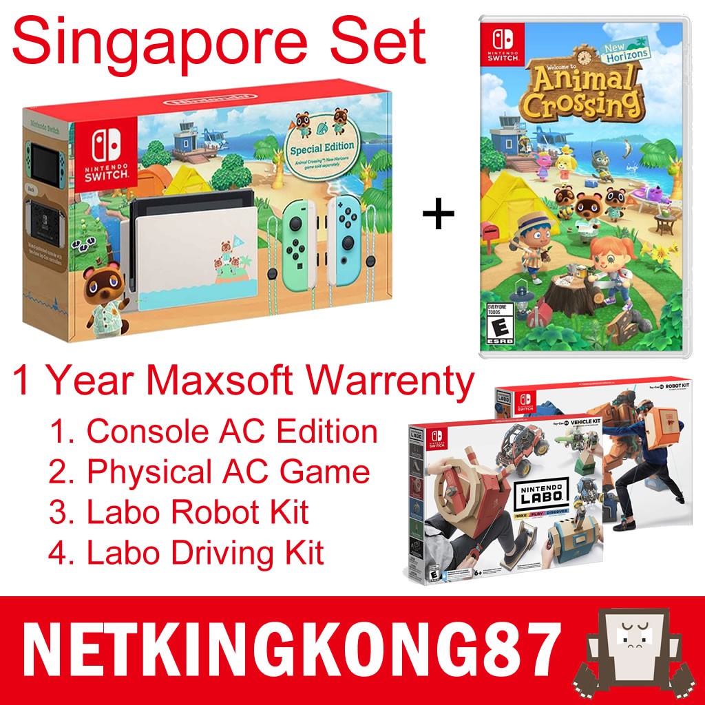 Nintendo Switch Console Gen 2 Animal Crossing Edition Animal Crossing Game 2 X Labo Kit Shopee Singapore