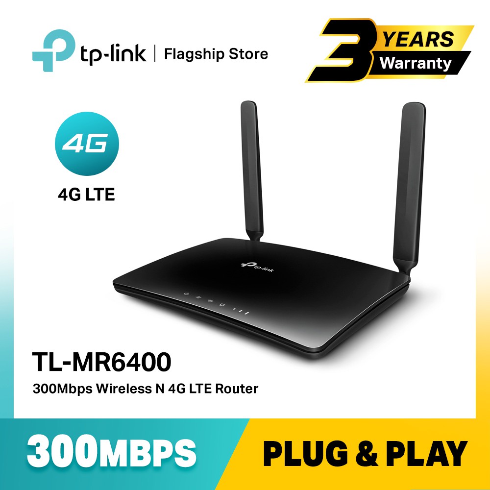 Tp Link Archer Mr6400 N300 3g 4g Lte Wireless Wifi Router With Sim Slot Shopee Singapore