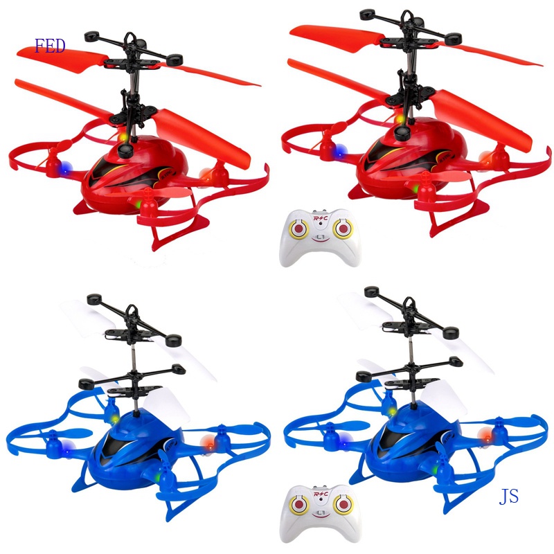 Blue Flying Mini RC Infrared Induction Helicopter Toy Built-in Shinning LED Lighting Flying Ball USB Charge Levitation Helicopter Kids Adult Indoor Outdoor Toy 