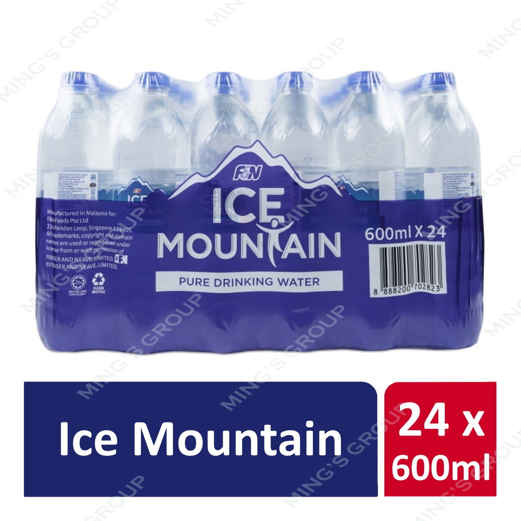 F N Ice Mountain Pure Drinking Water 24 X 600ml Shopee Singapore