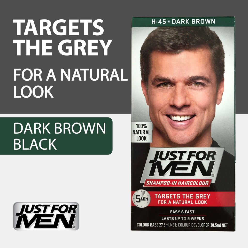 Just For Men Shampoo In Hair Color Dark Brown Shopee Singapore