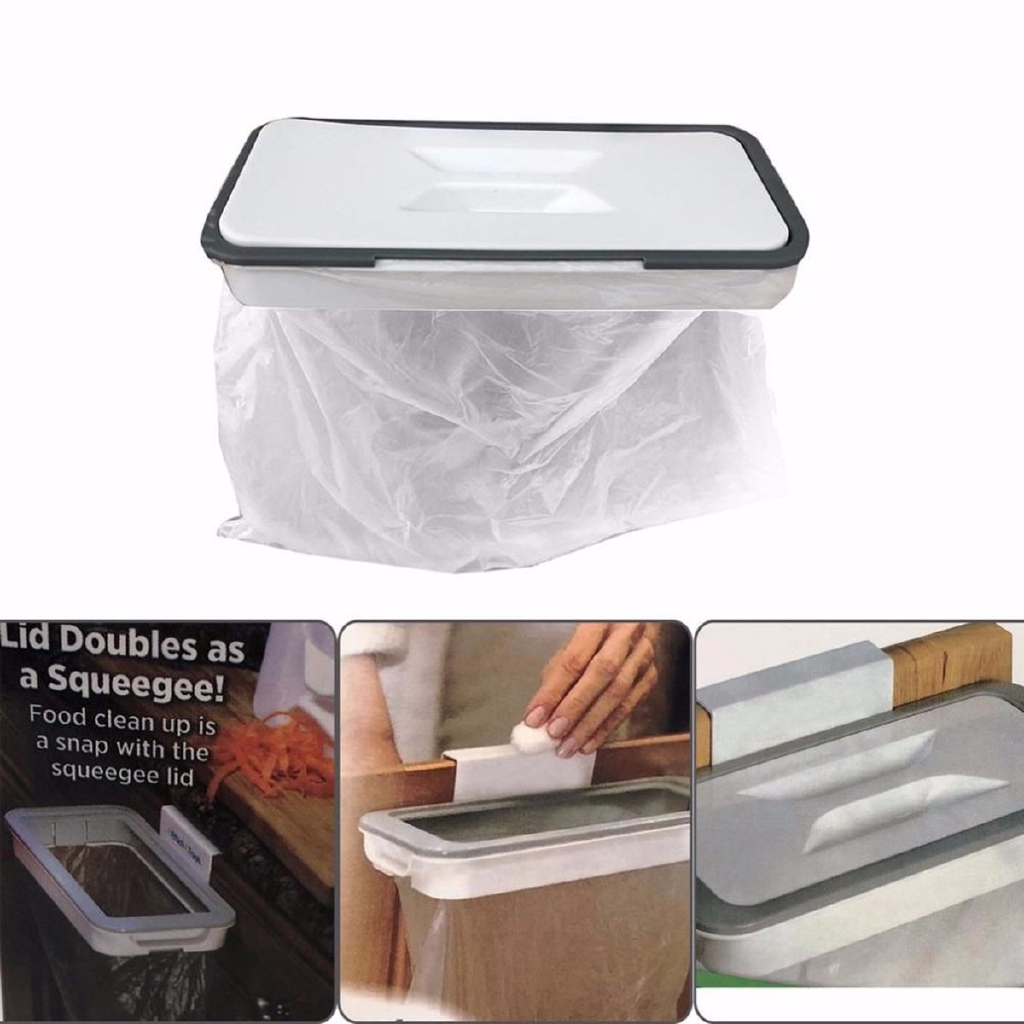 Attach A Trash Cupboard Door Back Waste Bins Storage Garbage Bag