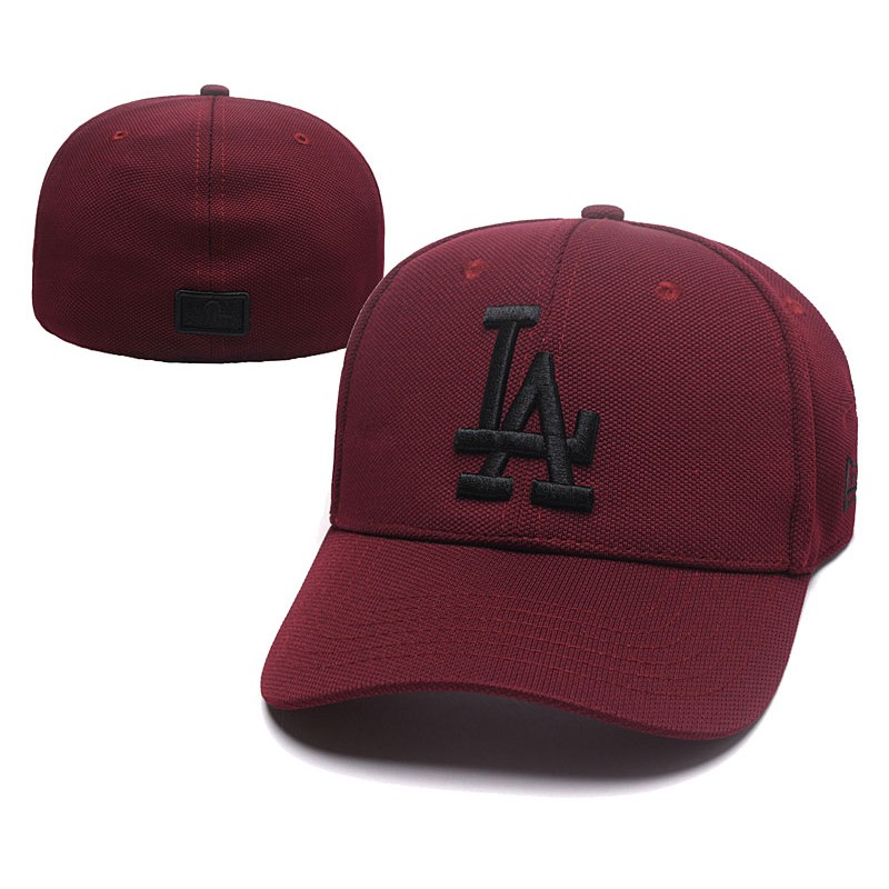 dark red baseball cap