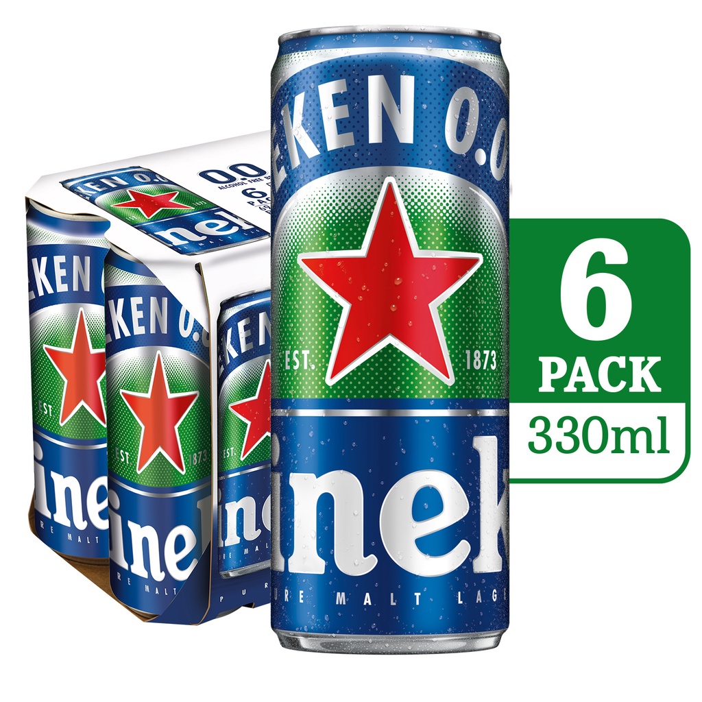 Heineken 0.0 Zero Alcohol Beer Can 330ml (Bundle of 6) | Shopee Singapore