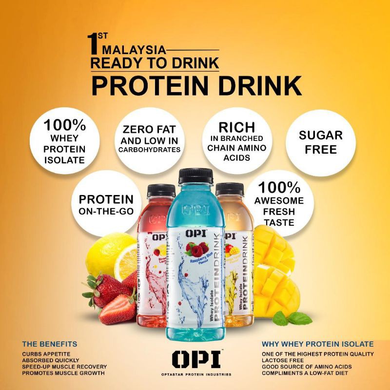 OPI protein energy drink (500ml x 12bottle) Shopee Singapore