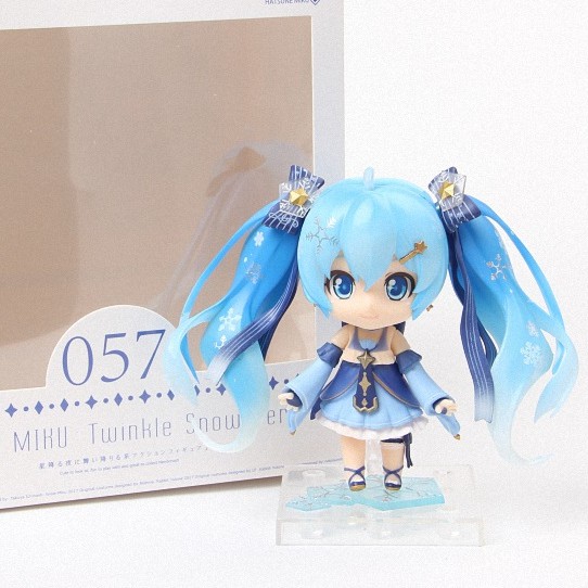 Shop Malaysia Nendoroid Snow Miku Xinhao Vocaloid Q Figure 17 Snow Miku Xinhao Clay Q Version Figure Shopee Singapore