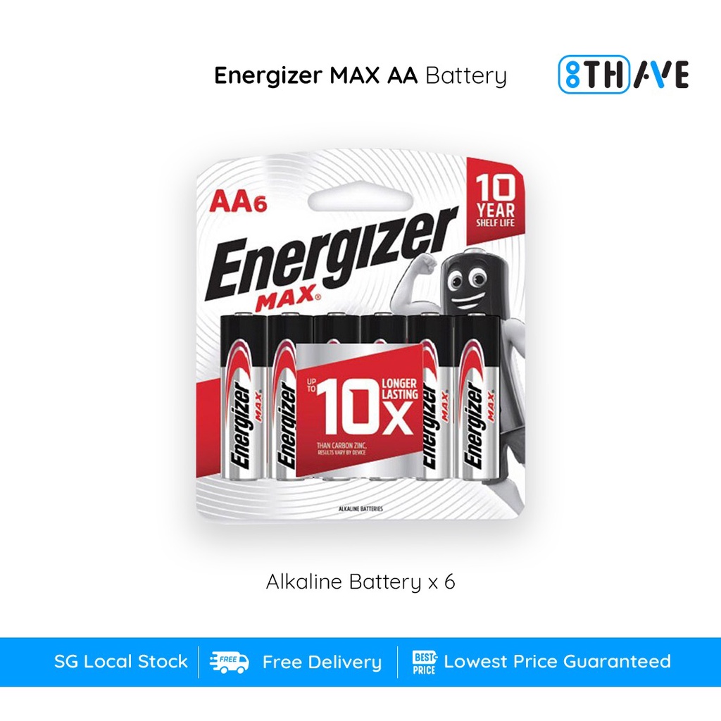 Energizer Max Battery AA / AAA x 6 1 Box 12 Packs 72 Pcs Alkaline