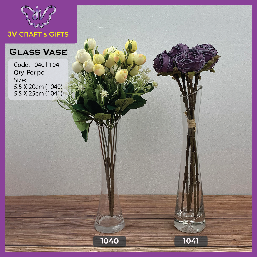 Glassware Flower Vase Flora Pasu Kaca Pasu Bunga Hiasan Home Decoration Home Improvement 1040 1041 Shopee Singapore