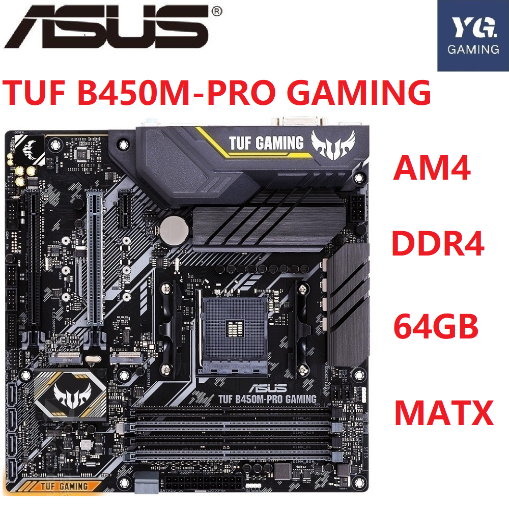 Socket Am4 Asus Tuf B450m Pro Gaming Motherboard Ddr4 64gb M 2 Nvme Slot Micro Atx Amd B450 Dvi Hdmi M 2 Sata3 New Usb3 1 Am4 Shopee Singapore