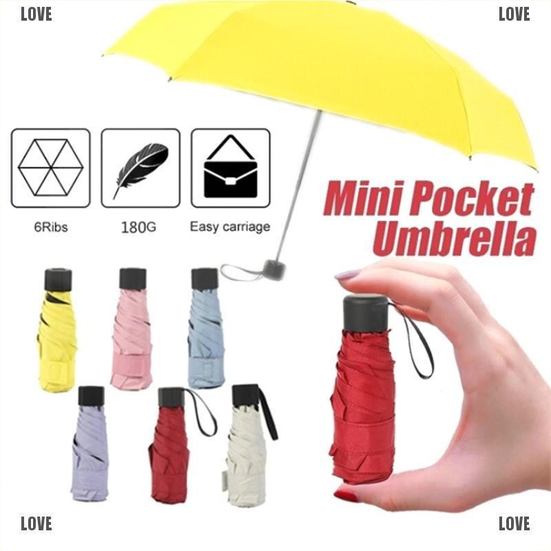 Mini Pocket Compact Umbrella Portable Women UV Small Waterproof Men ...