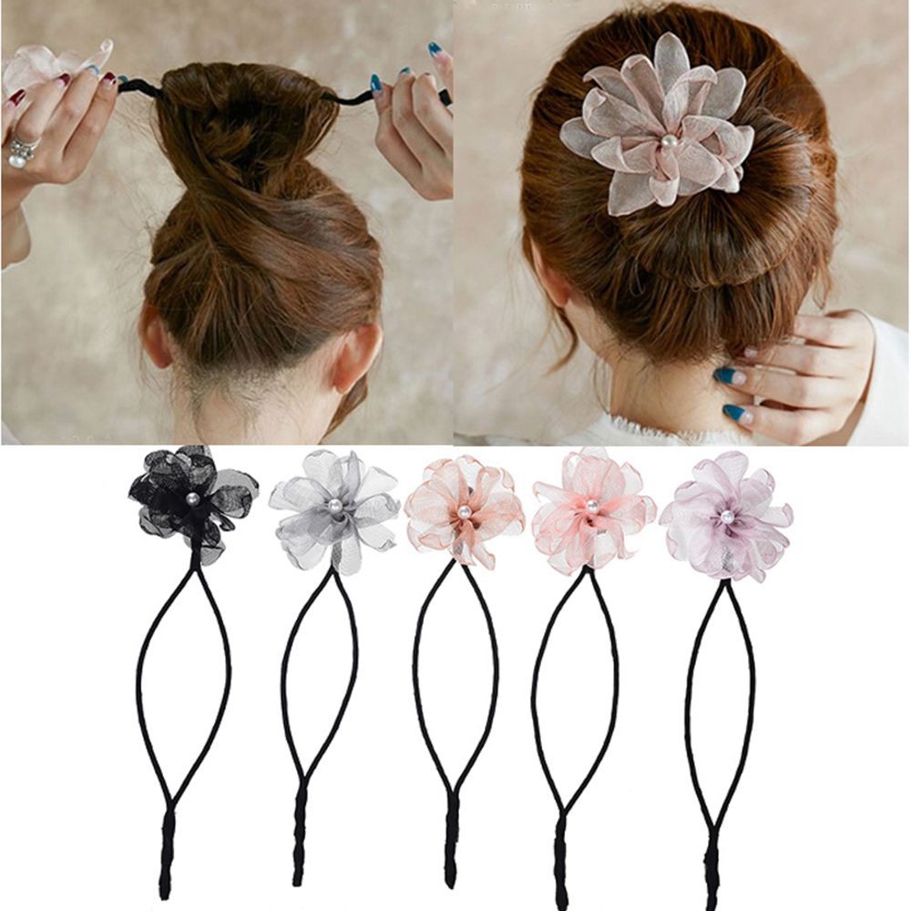 Hair Styling Twist Foam Sponge Magic Flower Donut Hairdisk Quick
