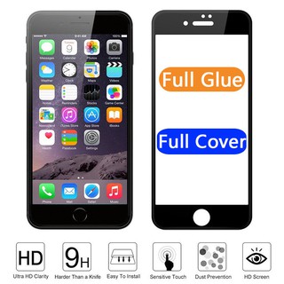 Full Cover Screen Protector Tempered Glass Protective Film For iPhone 8 7 6 6S Plus 7+ 11 Pro X XS Max XR Full Glue Screen Protector Tempered Glass Protective Film