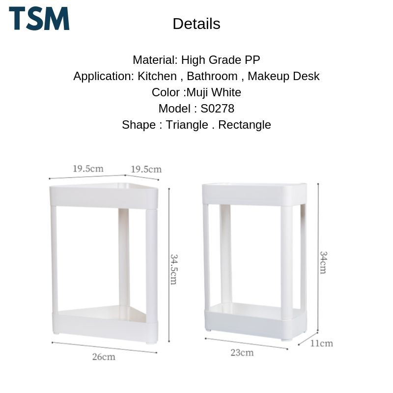 Tsm 2 Tier Rack Table Bathroom Makeup Muji Quality Pp Grade