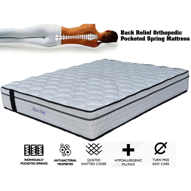 Back Relief EuroTop Pocketed Spring Mattress Shopee Singapore