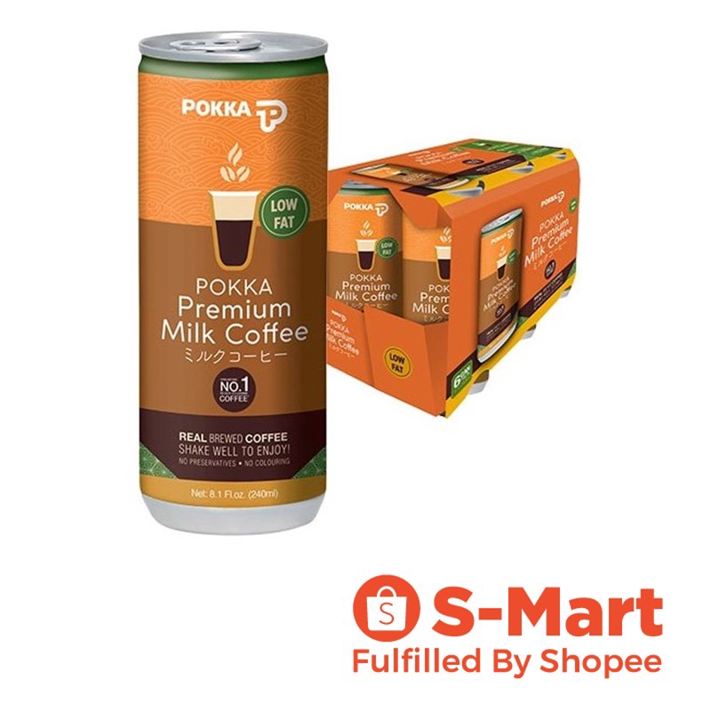 Pokka Premium Milk Coffee 6 X 240ml Shopee Singapore