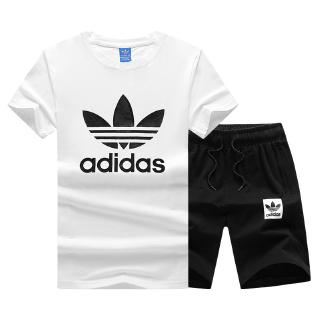 Adidas T Shirts Shorts Black Grey Originals Zeno Tee Men Summer