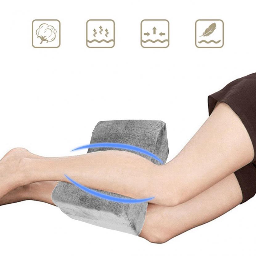 Knee Pillow Memory Foam Orthopedic Contoured For Rest Travel