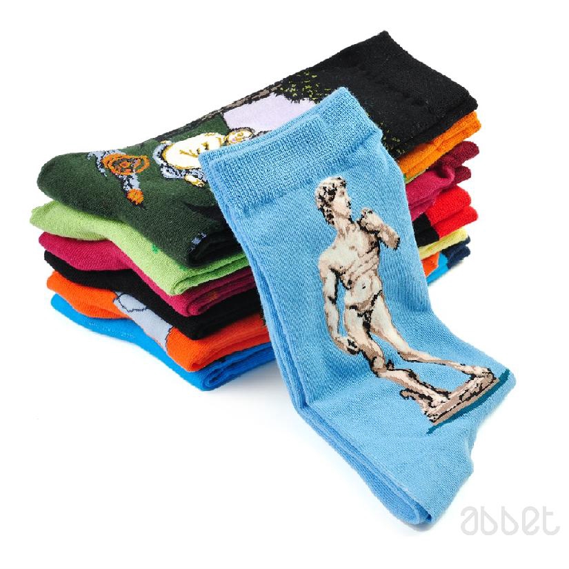 Funny Artistic Painting Socks Artist Series Famous Men Unisex Novelty Warm Socks