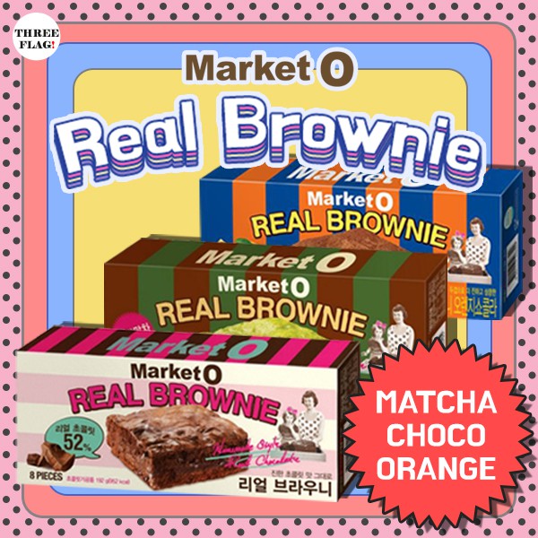 Ready Stock Market O Real Brownie 240g 20g X 12pcs Matcha Choco Orange Shopee Singapore