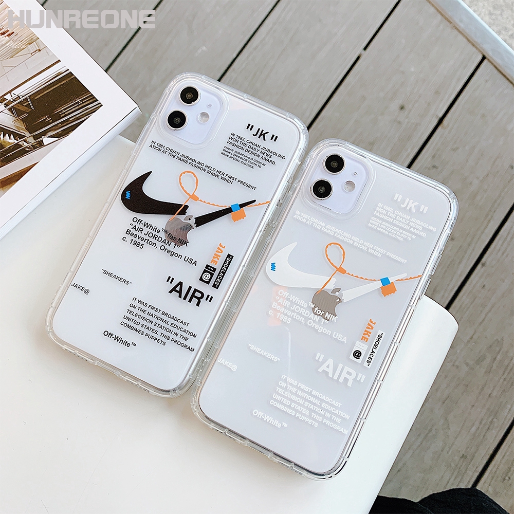 Iphone 12 12 Mini 11 Pro Max 7 8 Plus X Xs Xr Xs Max Off White For Nike Aj1 Protective Case Cover Shopee Singapore