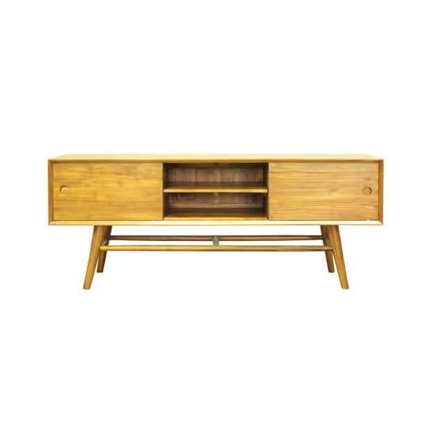 1 5m Tv Console Carter Solid Teak Wood Scandinavian Design Living Room Shopee Singapore