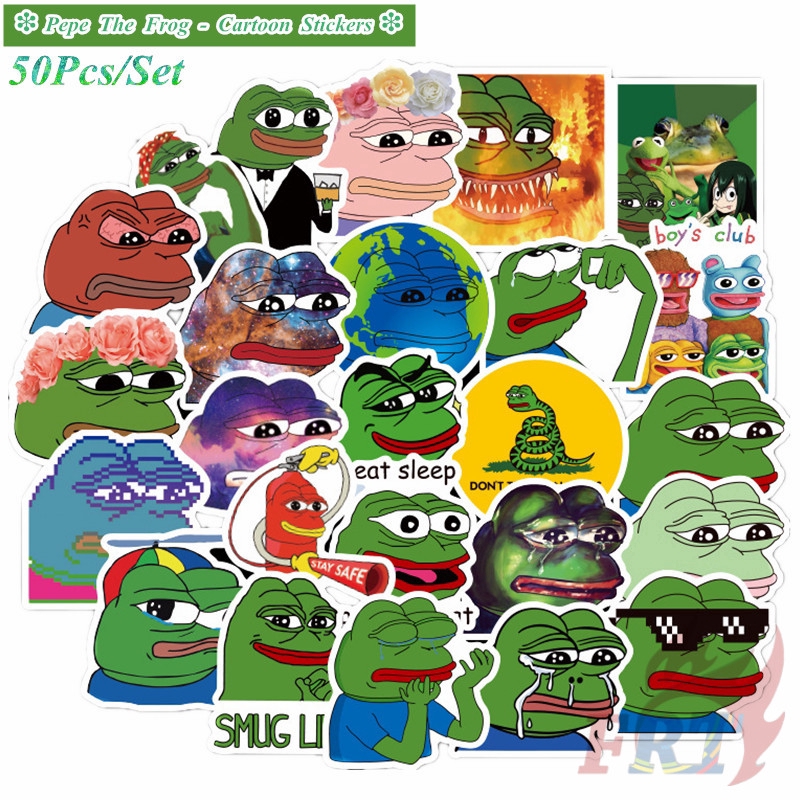 Pepe The Frog Cartoon Stickers 50Pcs/Set Sad Frog Waterproof DIY