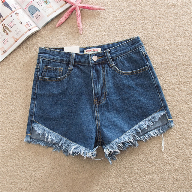 jean shorts long in back short in front
