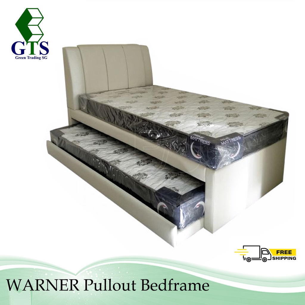 3 in 1 Pull Out Bed Add on Mattress Single Sturdy Frame Free