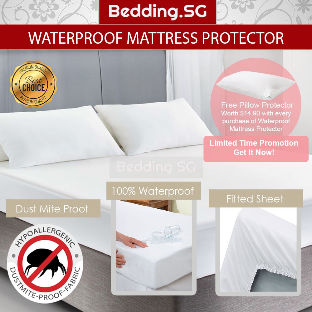 Waterproof Mattress Protector Protect Against Dust Mites Urine