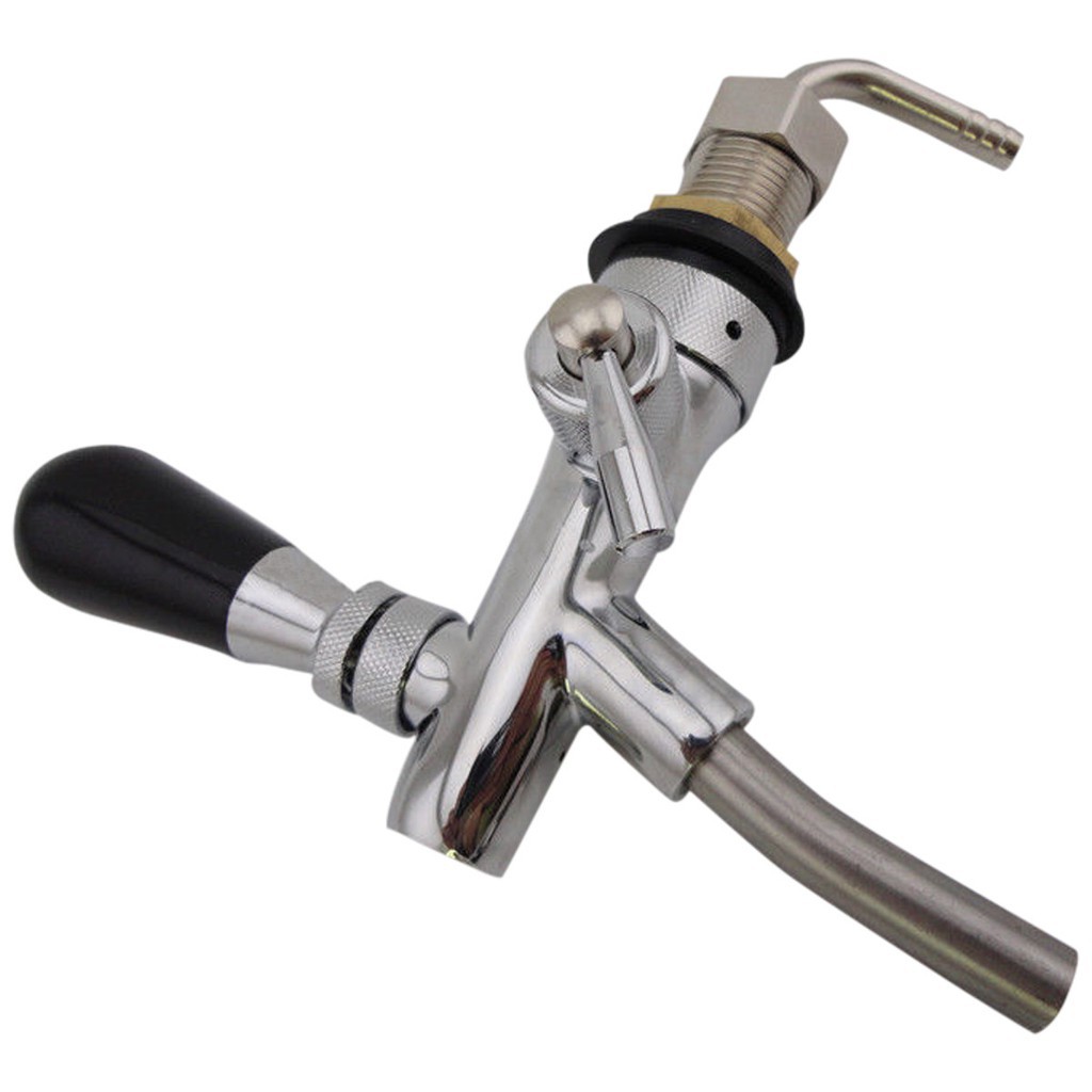Kegerator Draft Beer Faucet with Flow Controller Tap Kit Stainless Steel