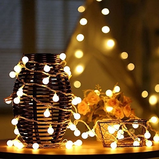 LED Ball String Fairy Light Battery Powered Festival Xmas Party Lamp House Decor Hari Raya #1