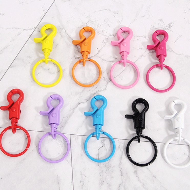 15 Colors Keychains Lobster Clasps Hooks Key Chain Key Rings For DIY ...