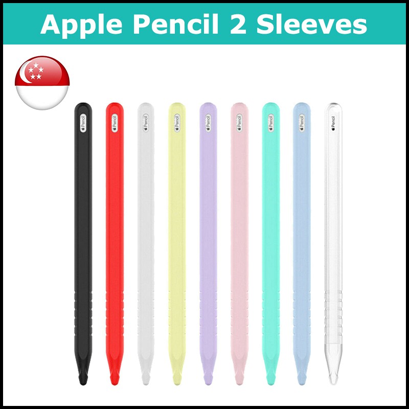 [SG] Apple Pencil 2 Case, Soft Silicone Pen Sleeve Protective Cover