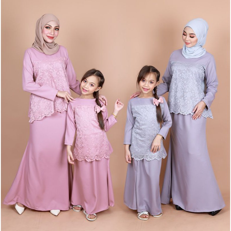 Sedondon Baju Kurung Ibu Dan Anak Raya Set Couple