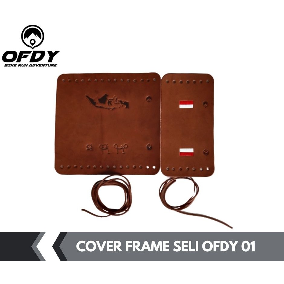 Trifold Leather Folding Bike Frame Cover Bicycle Frame Cover Brown And