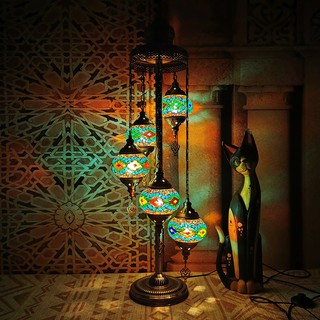 Mediterranean Retro Floor Lamp Bedroom Living Room Bar Ethnic Handmade Romantic Turkish Color 5 Floor Lamps Shopee Singapore