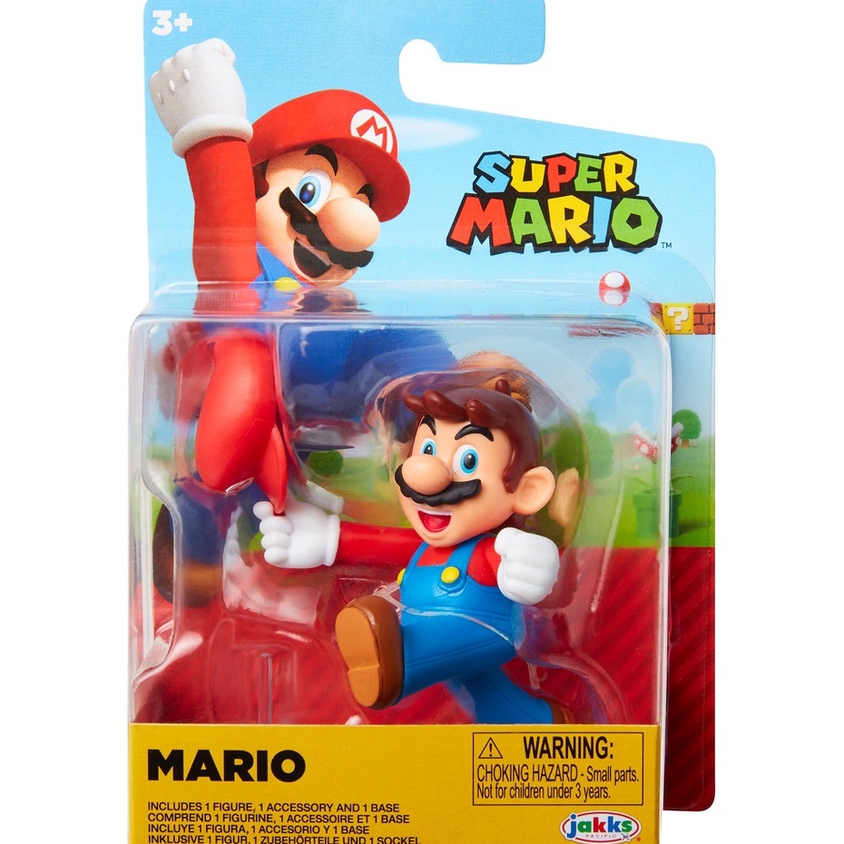 Super Mario 2.5 inch Mario Articulated and Bendable Action Figure ...