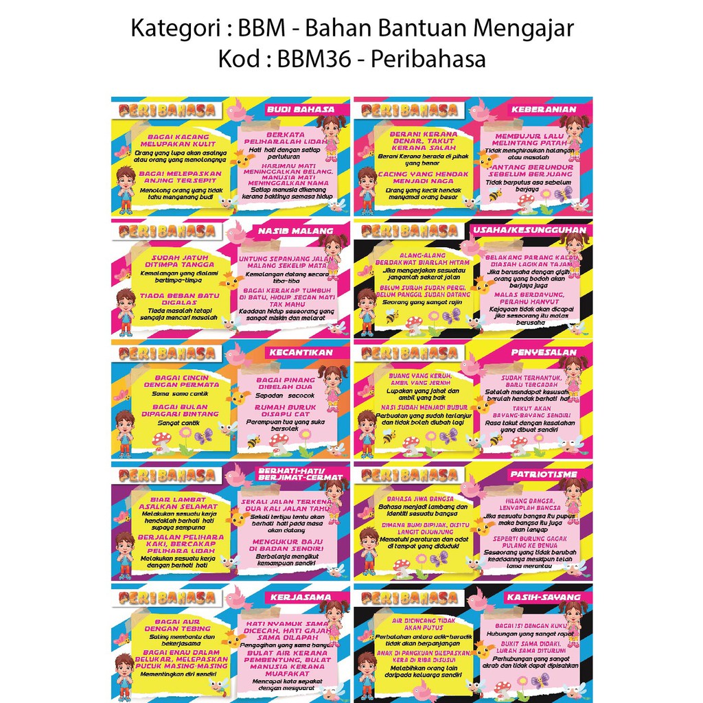 Poster Peribahasa Bbm36 Shopee Singapore