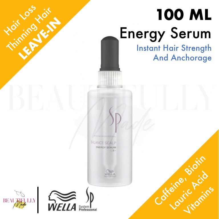 Wella SP Balance Scalp Energy Serum 100ml (Scalp Tonic Hair Growth Serum) Exp year 2023 Shopee